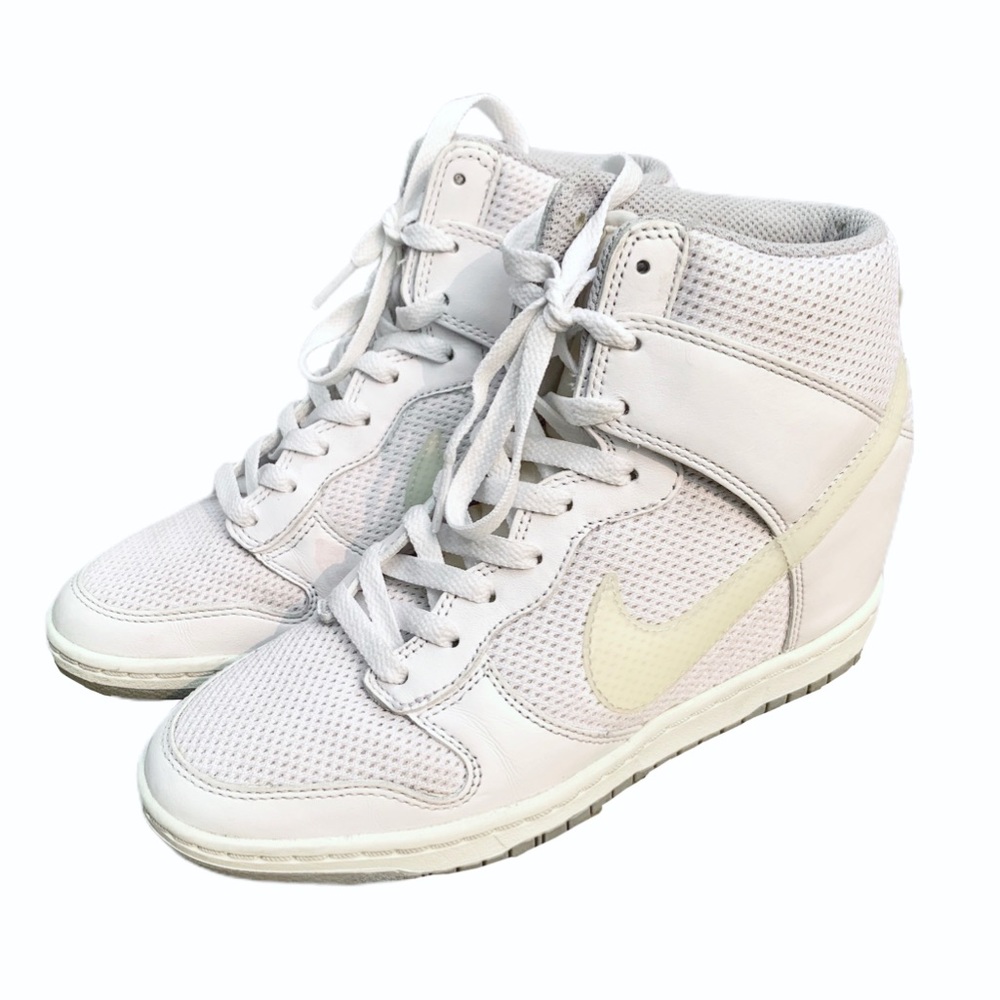 RARE Nike White/Gray Dunk Wedge Sneaker Sz 7